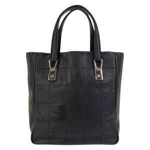 CHANEL Black Leather Tote Bag